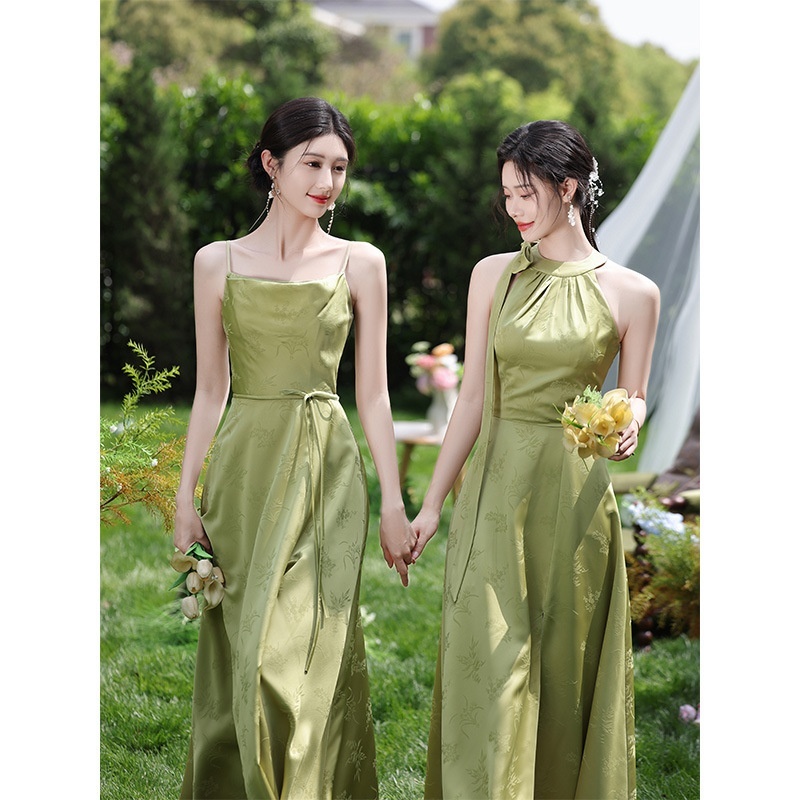 Green National Style Element Bridesmaid Dress – Bild 3