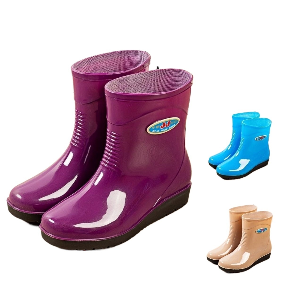 Women's Casual Rain Boots Middle Tube Non-slip - Image 4