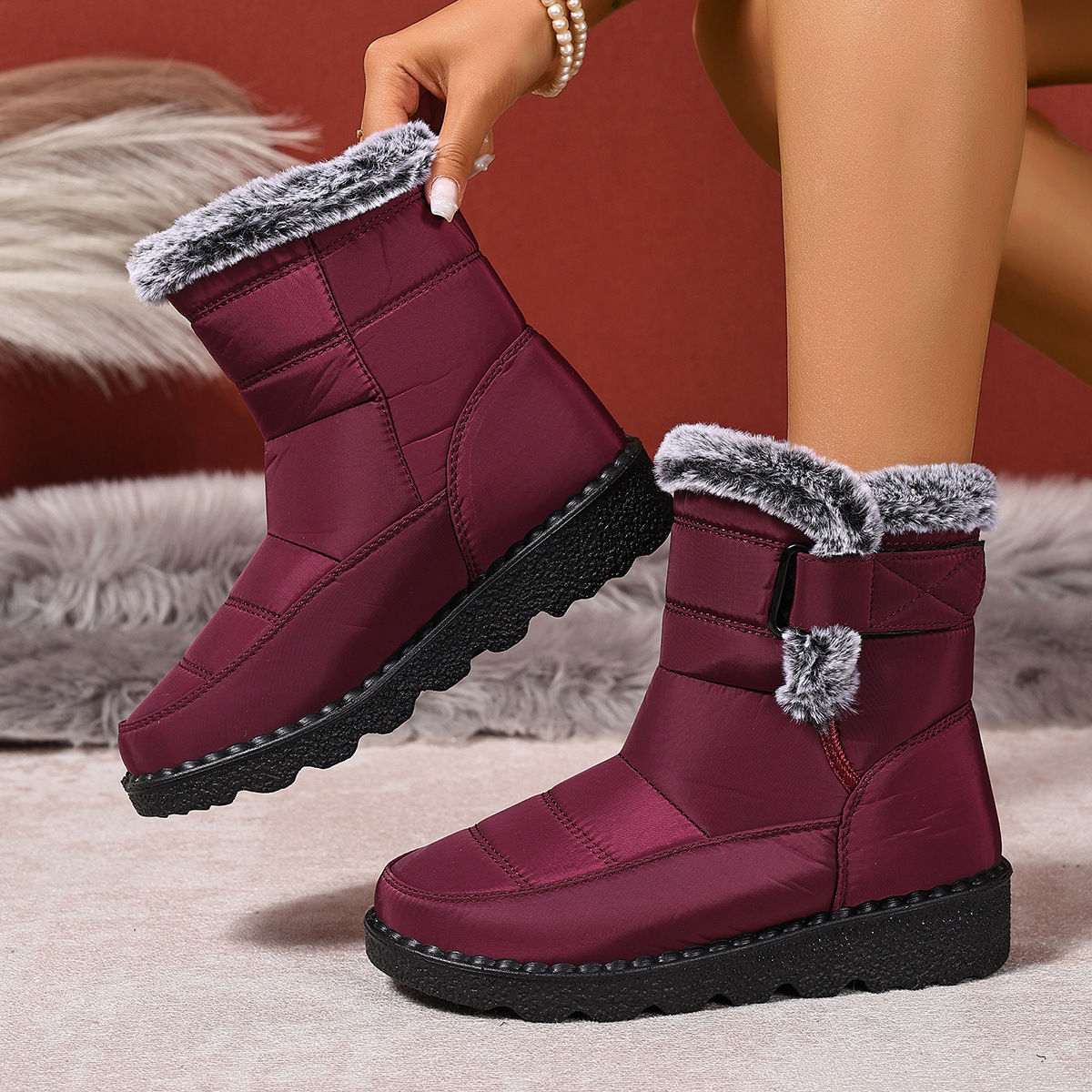 Women's Snow Boots Plus Size Wear-resistant Comfortable Warm Boots - Image 8