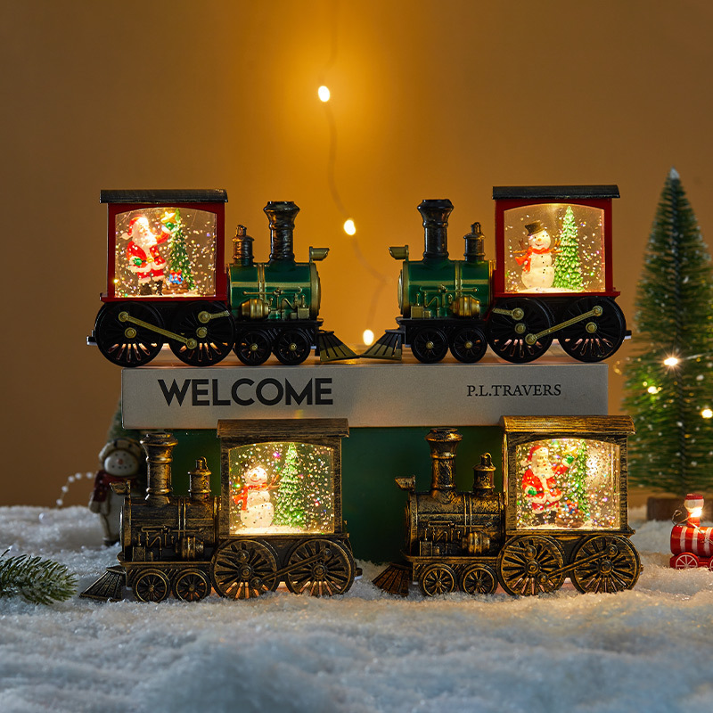 Christmas Train Luminous Interior Water Injection Desktop Decoration — изображение 3