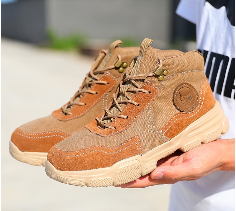 Casual Labor Insurance Men's Steel Breathable Comfortable High-top Safe Work Protective Shoes - Image 5