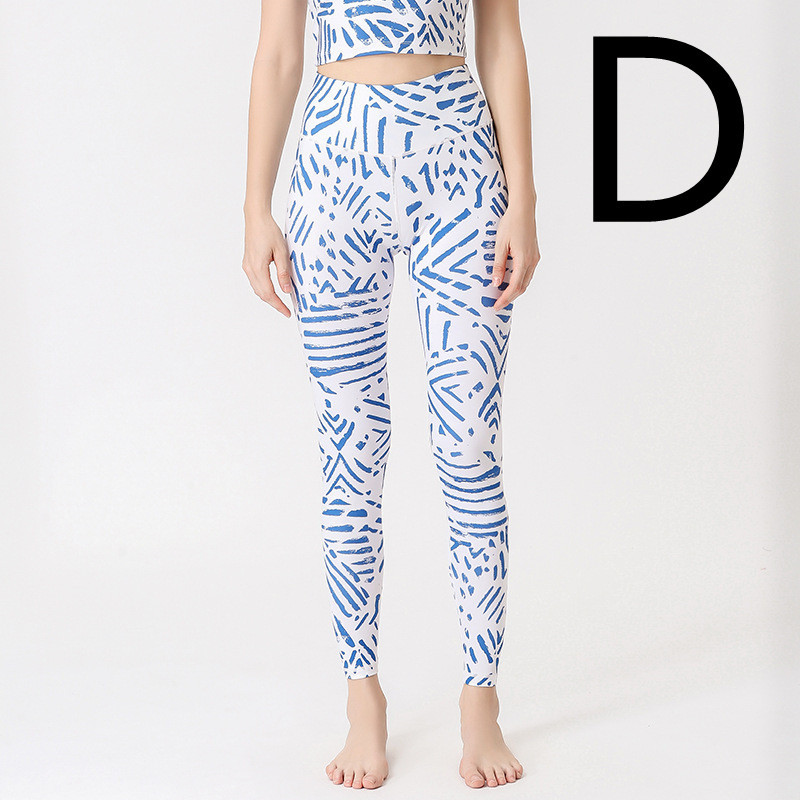 Printed Yoga Pants Tight-fitting High-waist Hip-lifting Fitness Pants Sports Fitness Yoga Wear - Image 2