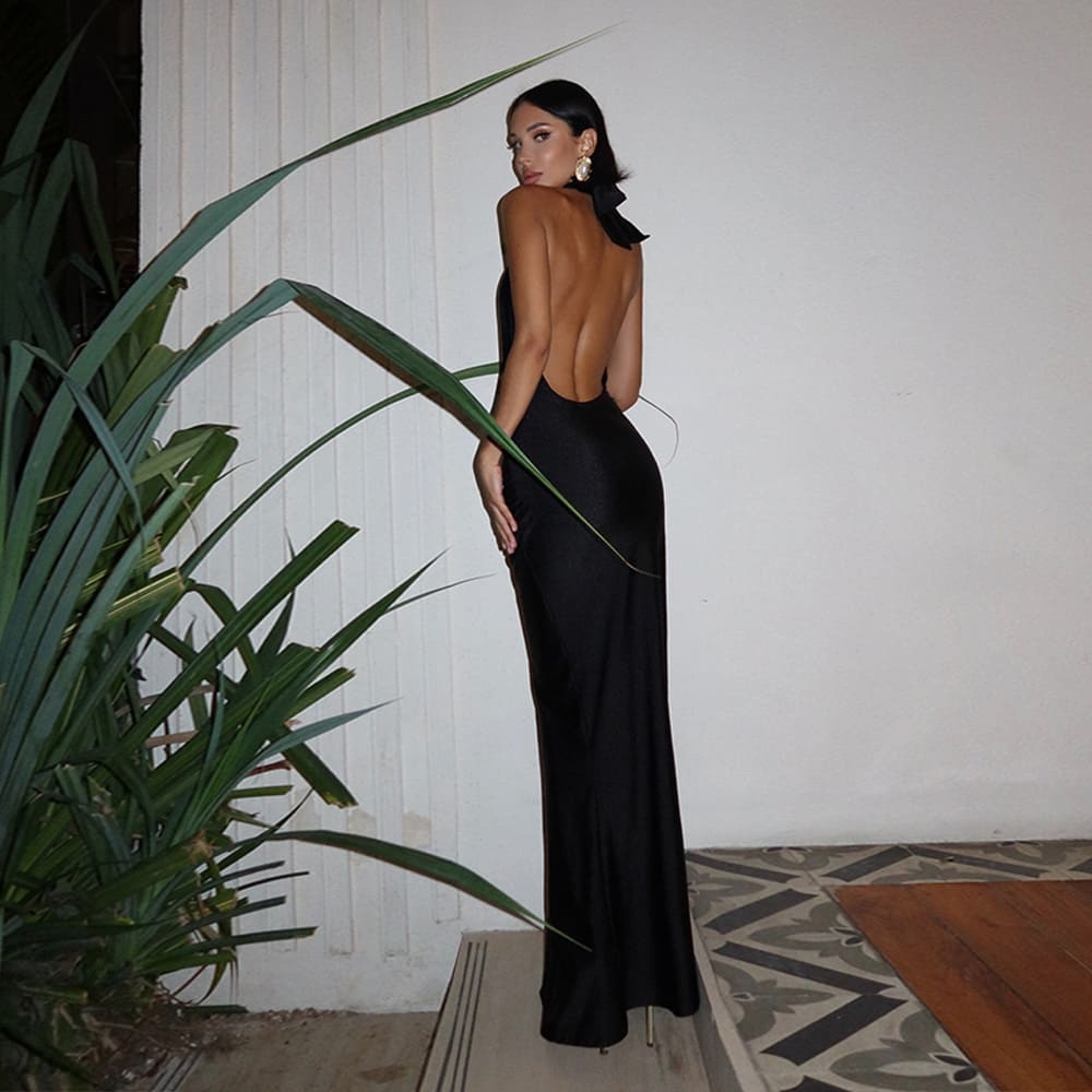 Only Invites Halter Backless Maxi Dress — изображение 7