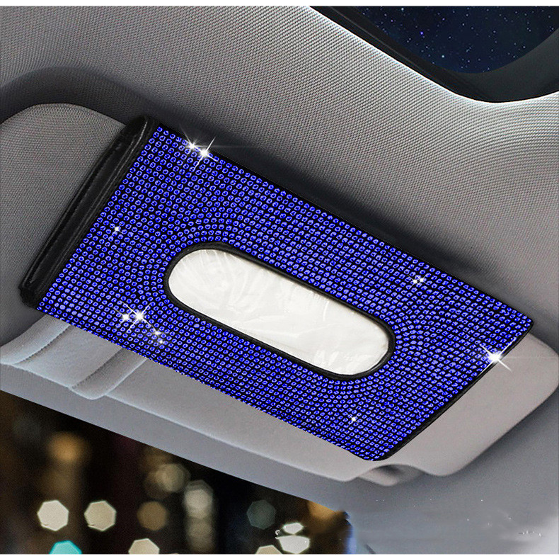 Hanging Car Tissue Box Diamond Creative Decorative Sun Visor - Image 4