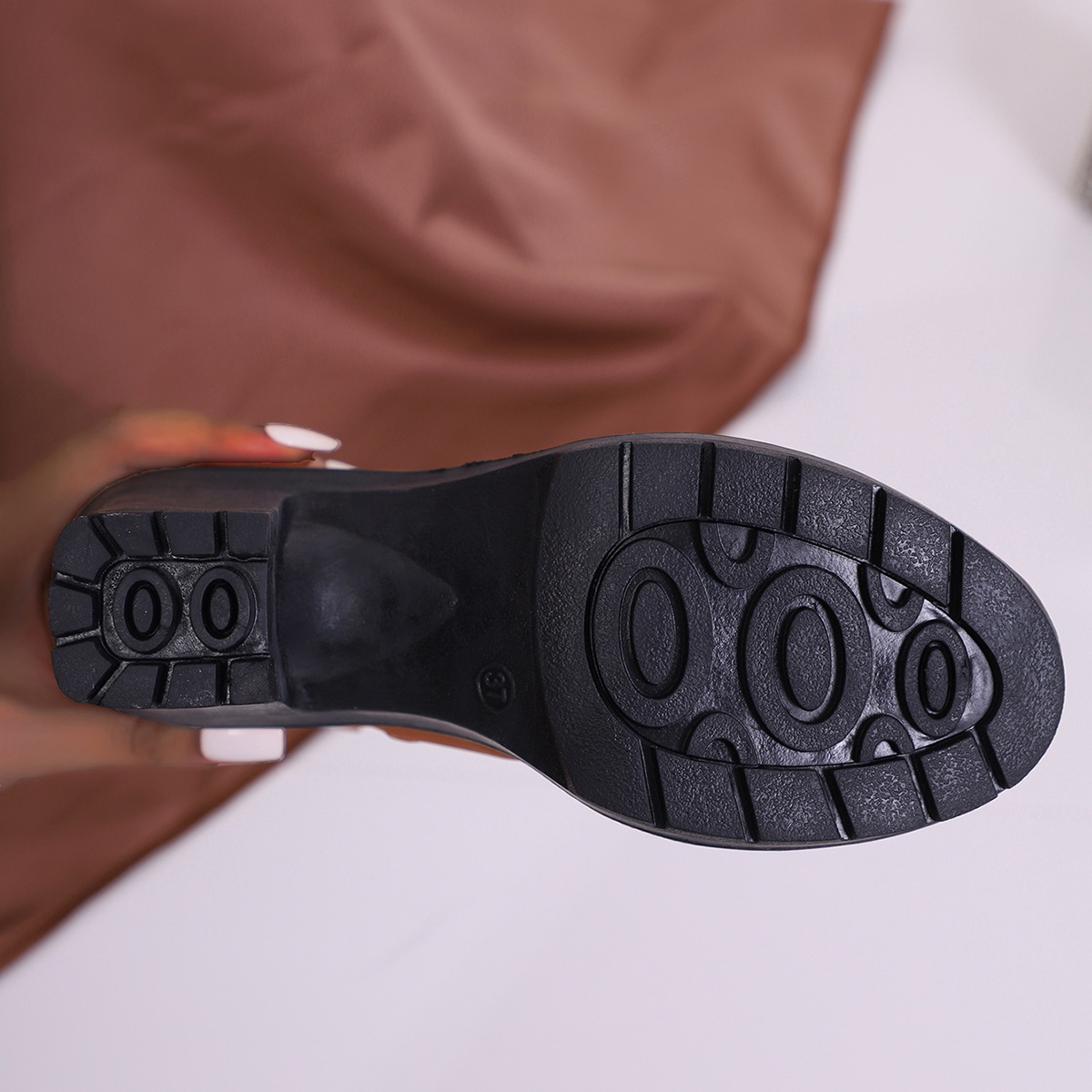 Plus Size Martin Boots Rhinestone High-heeled Cotton Boots – Bild 3