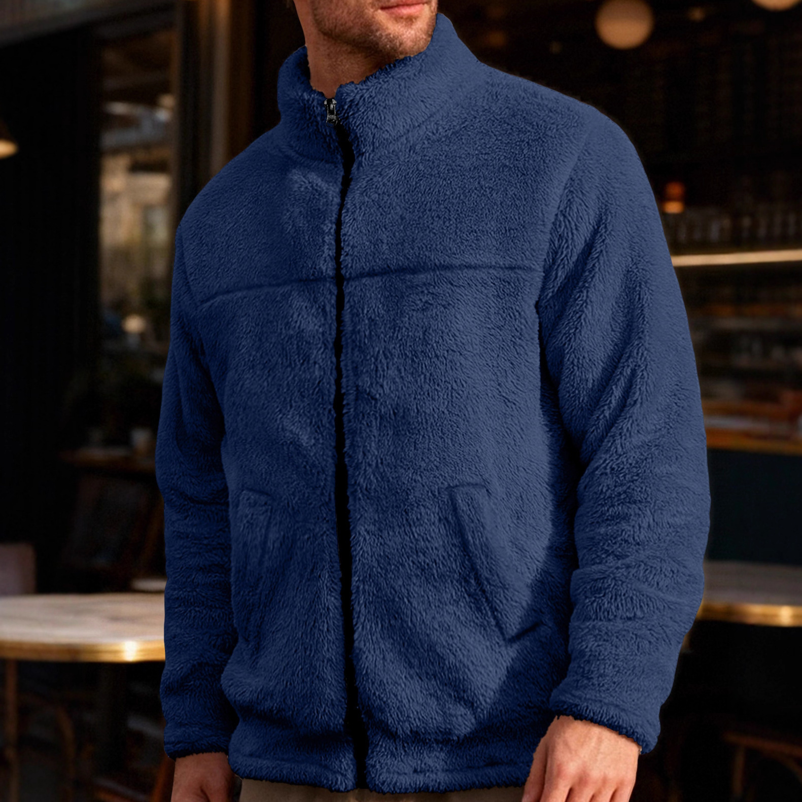 Leisure Sports Loose Zip Bejirog Stand-up Collar Jacket - Image 3