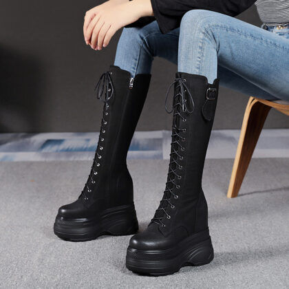 Thick Bottom Hight Increasing Martin Boots Casual All-matching