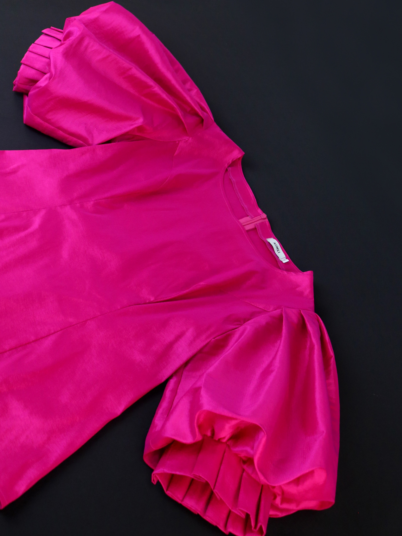 Summer Satin Lantern Sleeve Waist-controlled Top — изображение 10