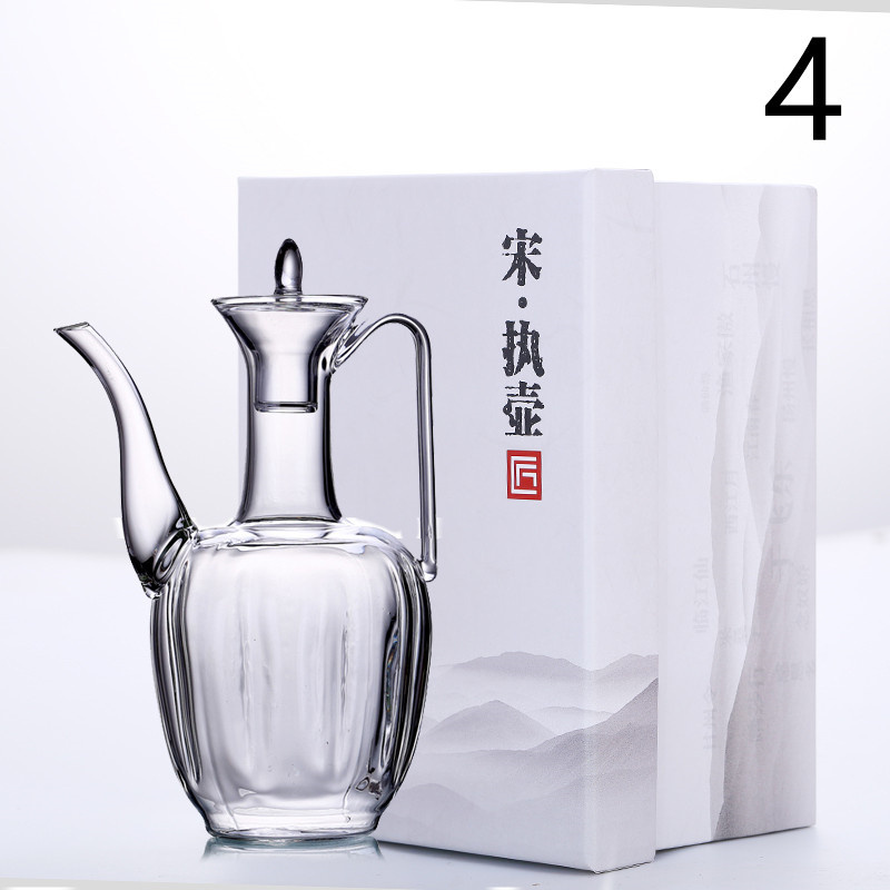 Handmade High Temperature Resistant Imperial Concubine Warm Wine Glass Jug Set - Image 5