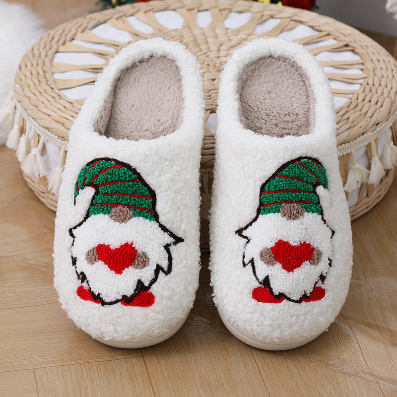 Cute Cartoon Santa Claus Home Slippers Couple Indoor Floor Bedroom Slipper Christmas Warm Shoes Women Men - Image 4