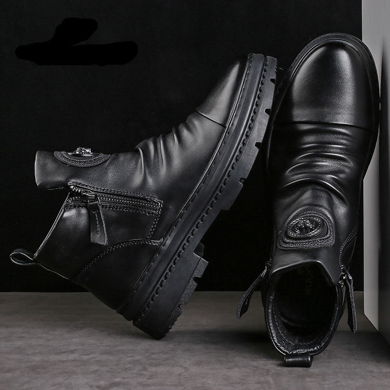 Men's Fashionable All-match High-top With Velvet Tactical Military Boots – Bild 5