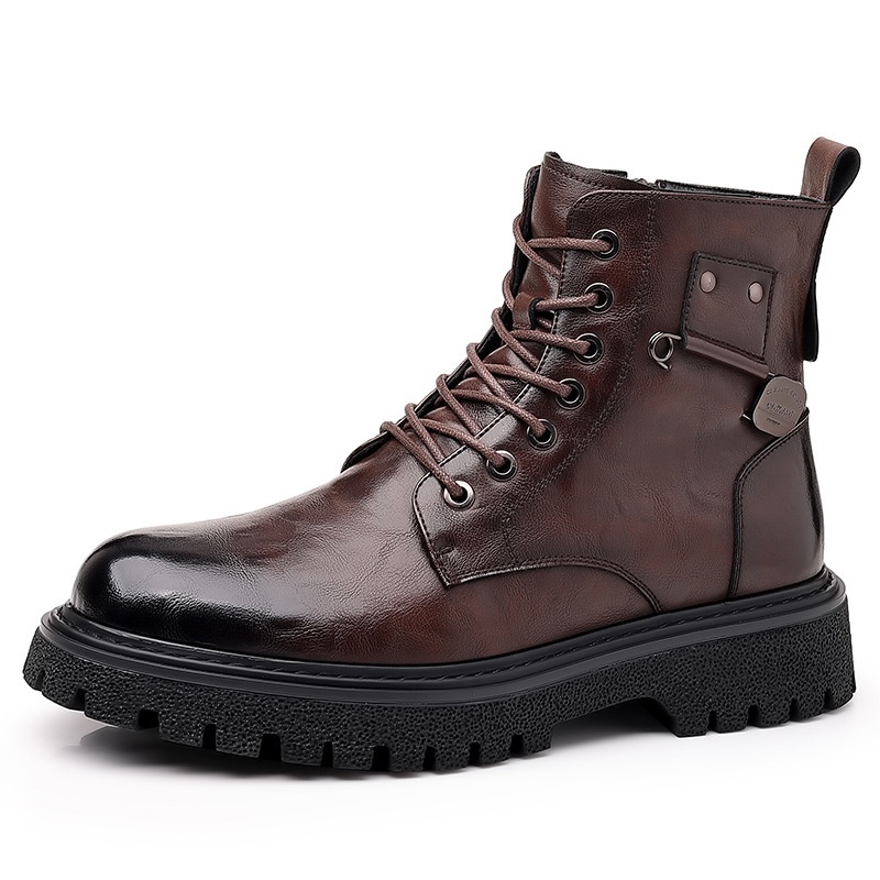 Men's Retro Breathable High-top Martin Boots - Image 5
