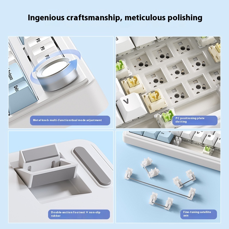 Full-key Hot Plug Wireless Three-mode Bluetooth Keyboard – Bild 3