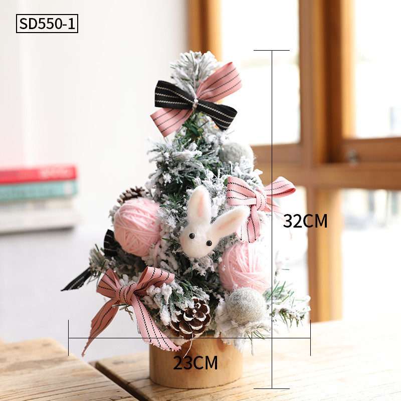 Desktop Christmas Tree Small Mini Ornaments Potted Plants – Bild 10