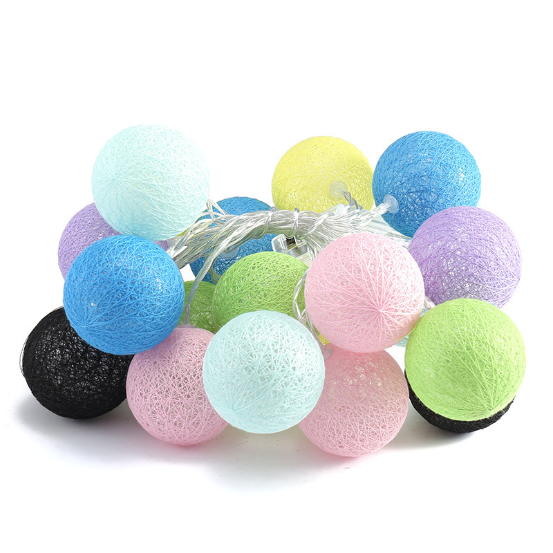 Led Ornamental Festoon Lamp Cotton Ball String Lights - Image 3