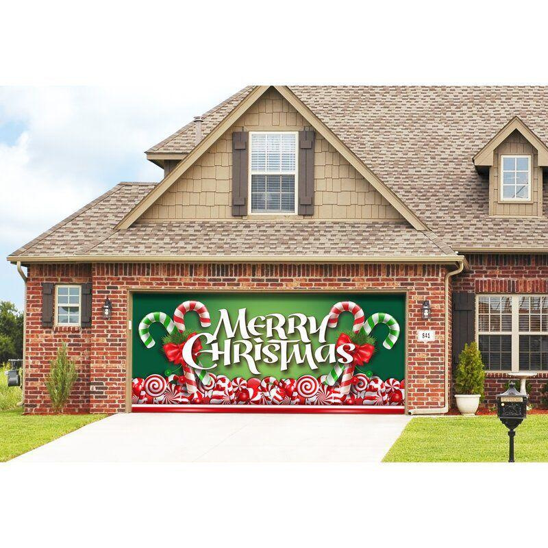 Christmas Background Hanging Cloth Garage Door Patch Holiday Party — изображение 2