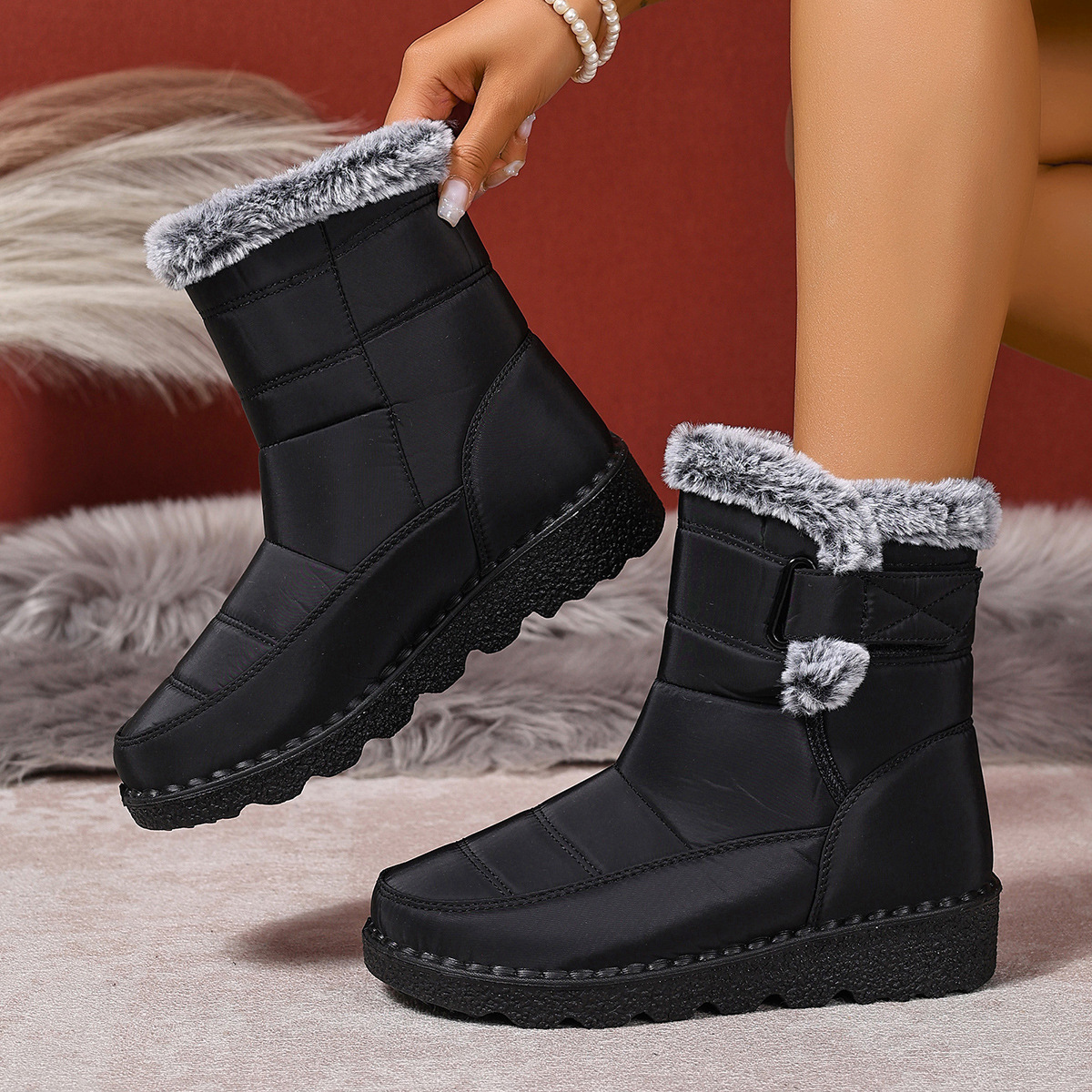 Women's Snow Boots Plus Size Wear-resistant Comfortable Warm Boots - Image 6