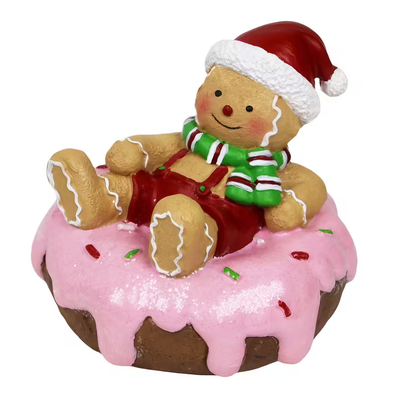 Hand Drawn Cartoon Resin Christmas Decorations Gingerbread Man - Image 6