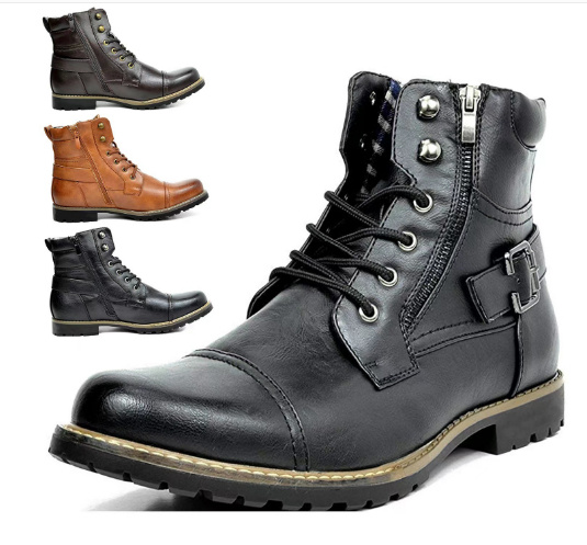 Worker Boot Men's Retro Lace Up High-top Martin Boots - Image 10