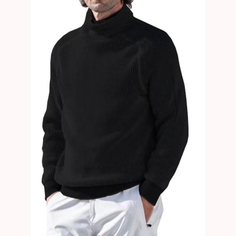 Men's Wool High Collar Warm Sweater - Image 7