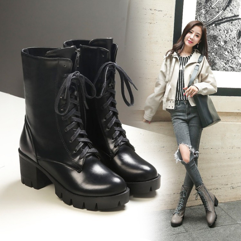 Women's European And American Taiwan Platform Martin Boots - Image 2