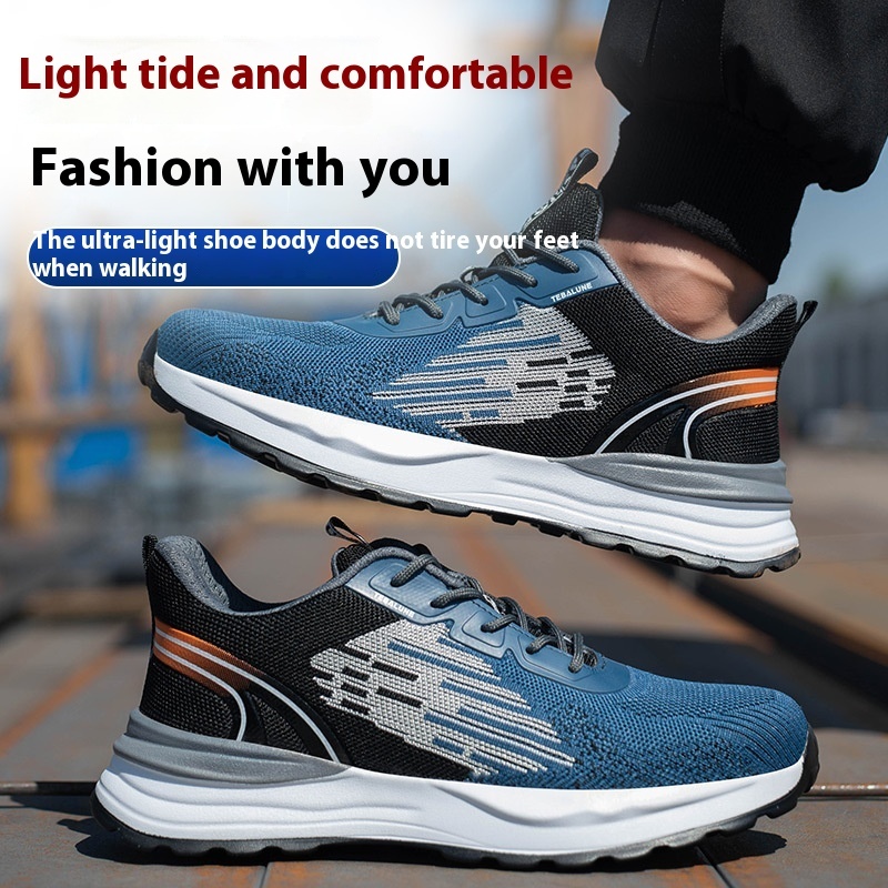 Men's Lightweight Breathable Wear-resistant Non-slip Safety Work Shoes