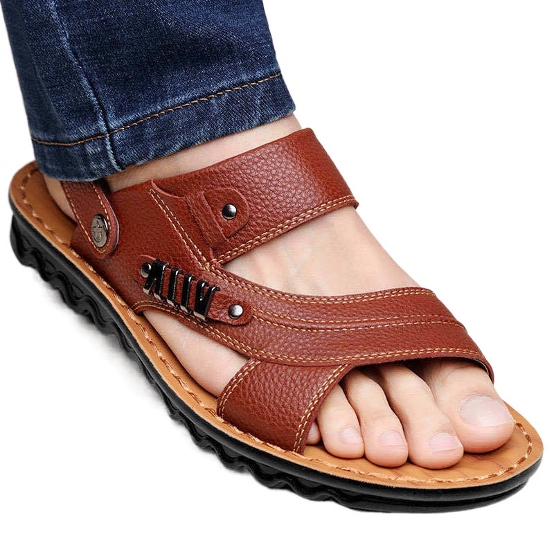 First Layer Cowhide Men's Sandals Summer Genuine Leather Sandals – Bild 3