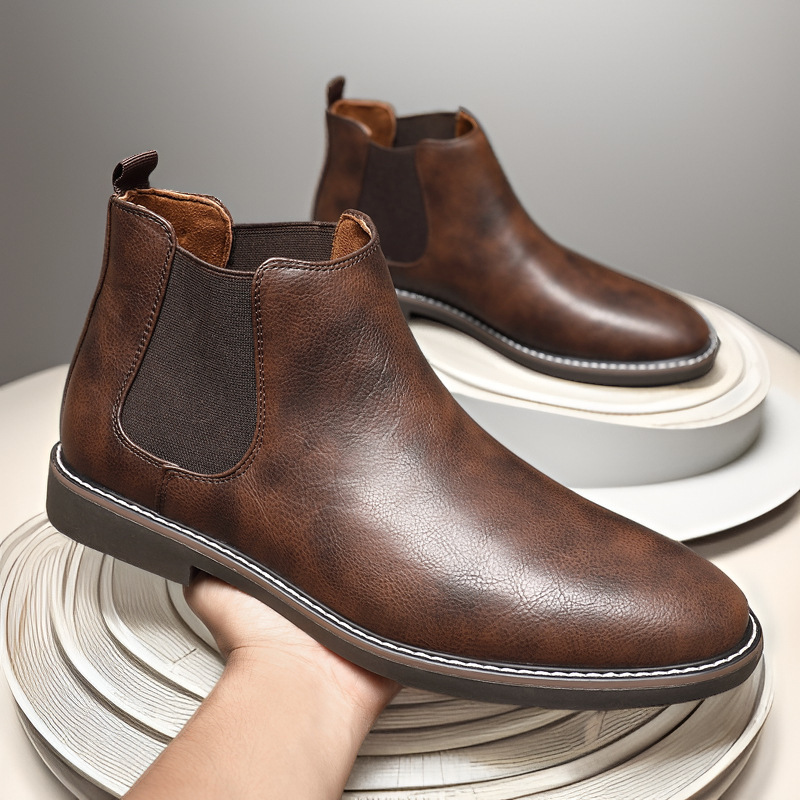 All-matching British Retro Chelsea Boots Men's Shoes - Image 3