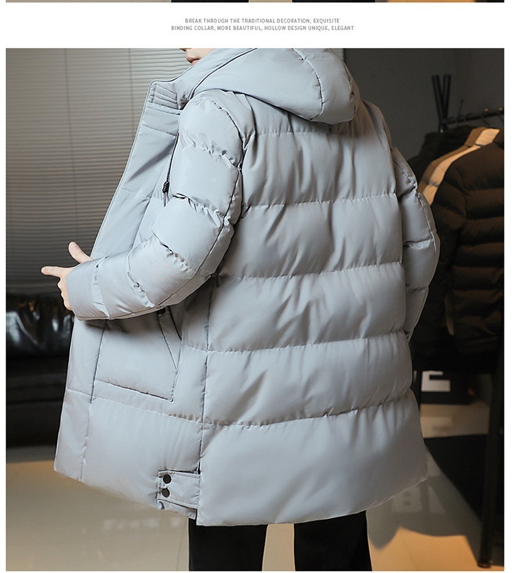 Men's Winter Leisure Warm Hooded Plus Size Men's Cotton Clothing - Image 5