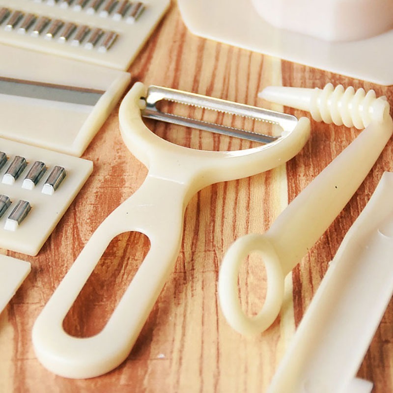 Household Multi-function Vegetable Chopper 11-piece Set Ginger And Garlic Smashing Device Devices - Image 3