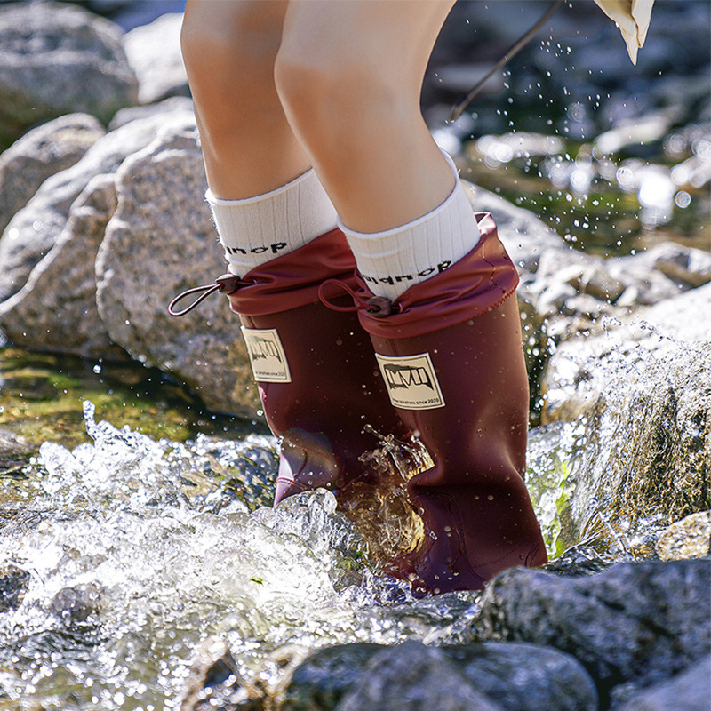 Couple Platform High Tube Outdoor Camping Rain Boots Waterproof Non-slip Rain Boots - Image 3