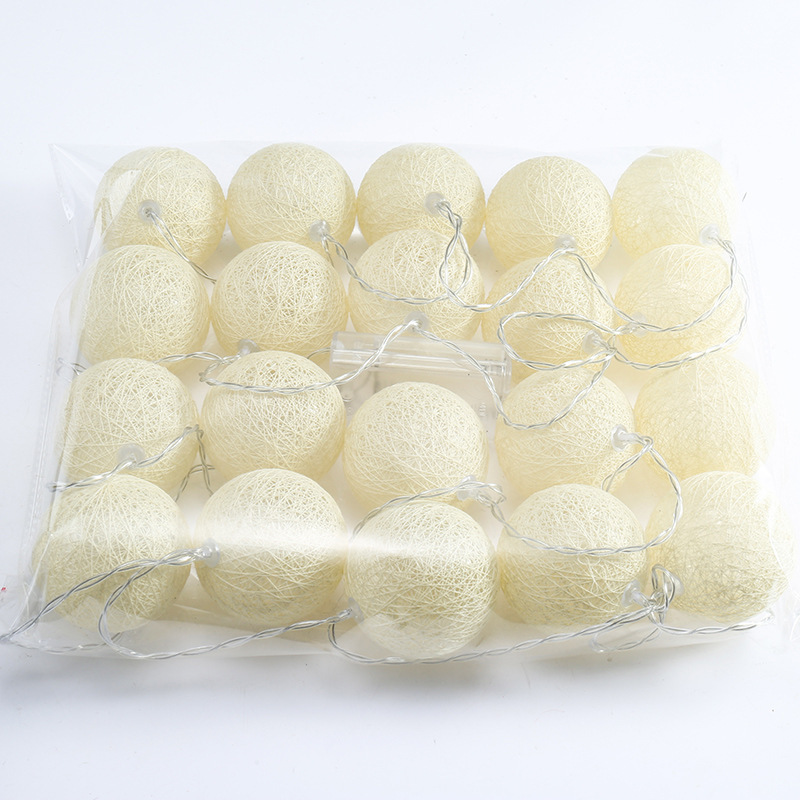 Led Ornamental Festoon Lamp Cotton Ball String Lights - Image 7