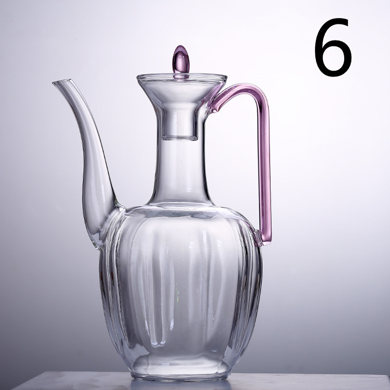 Handmade High Temperature Resistant Imperial Concubine Warm Wine Glass Jug Set - Image 7