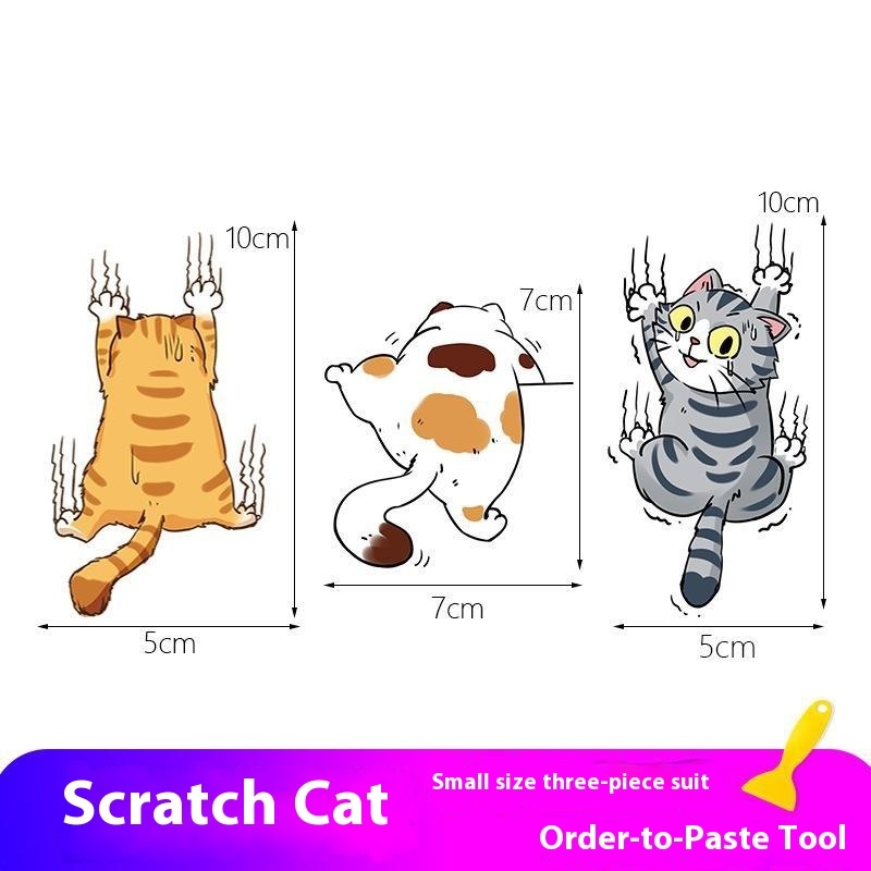 Personalized Cat Cartoon Car Doctor Blade Cover Sticker Suit — изображение 6
