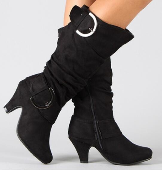 Fashion Brushed Velvet Spring And Autumn Women's Boots - Image 5