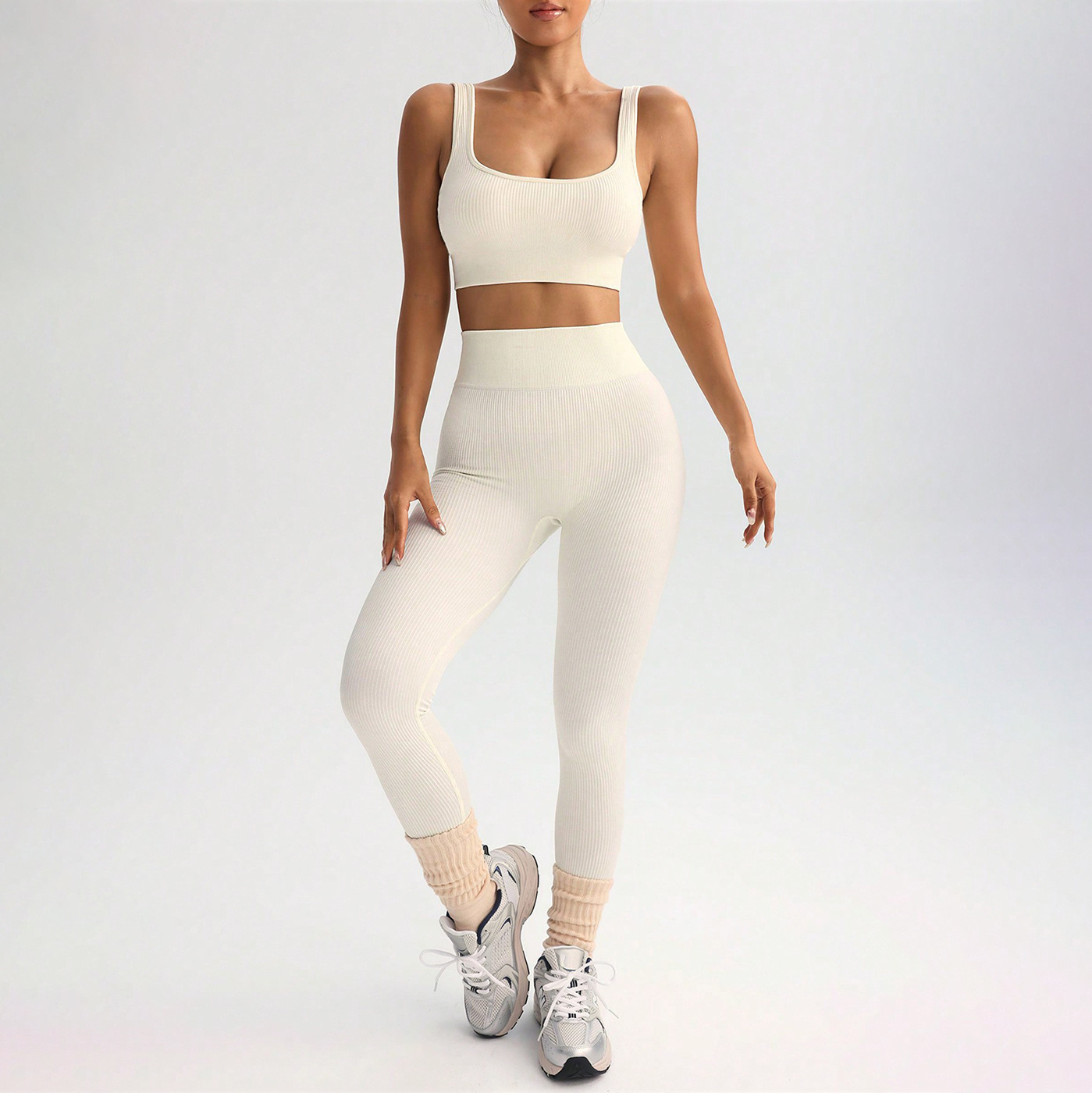 Quick-drying Yoga Clothes Suit Shockproof Sports Bra Yoga Pants - Image 3