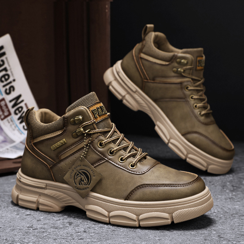 Outdoor British Style Classic Fashion Work Shoes Outdoor Motorcycle Shoes - Image 6