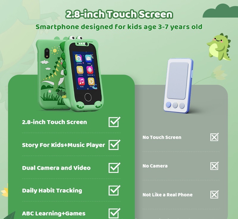 Early Childhood Education Photo Video Game Mini Bear Handheld Touch Mobile Phone Camera - Image 5