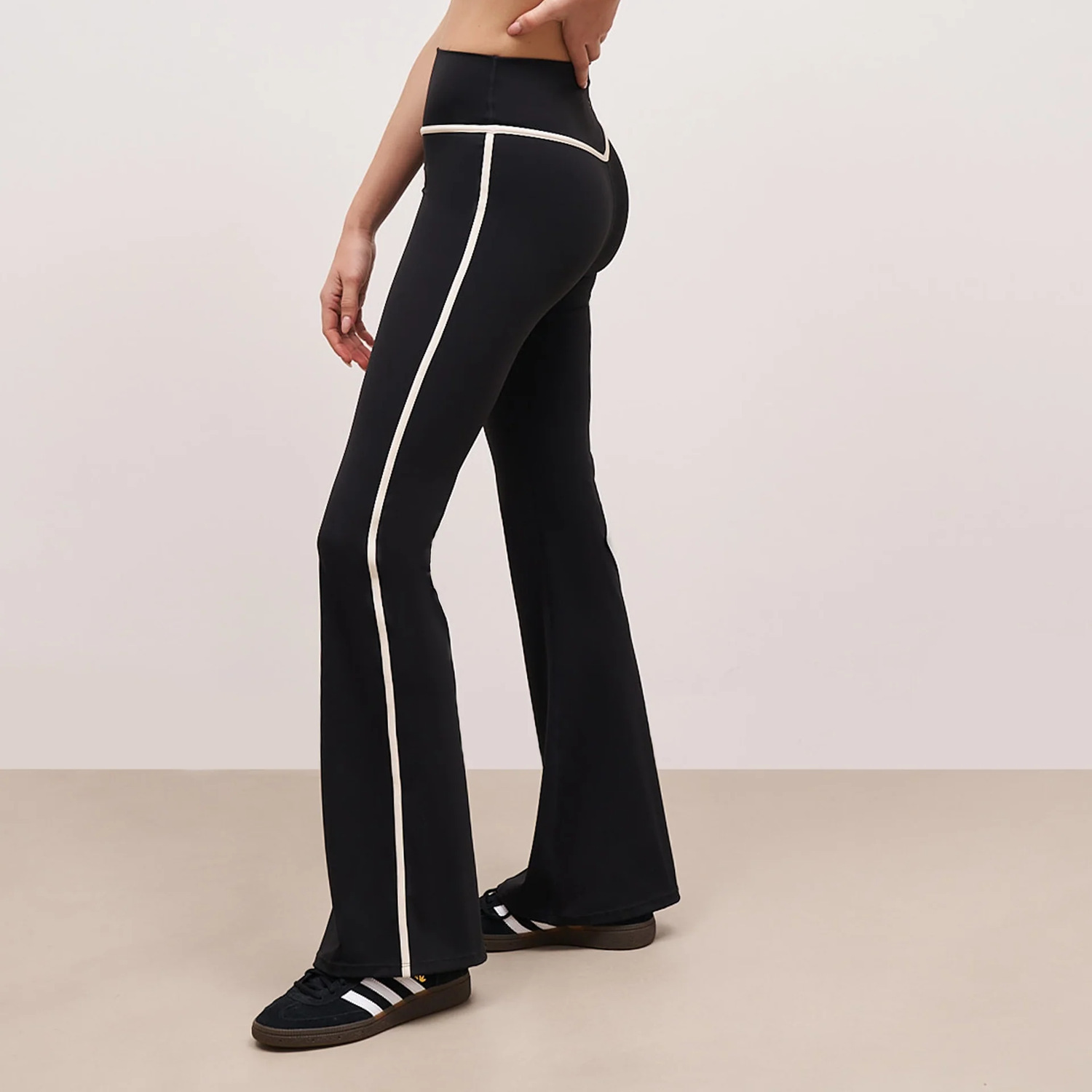 Yoga Pants Nude Feel Fitness Exercise Bell-bottom Pants – Bild 2