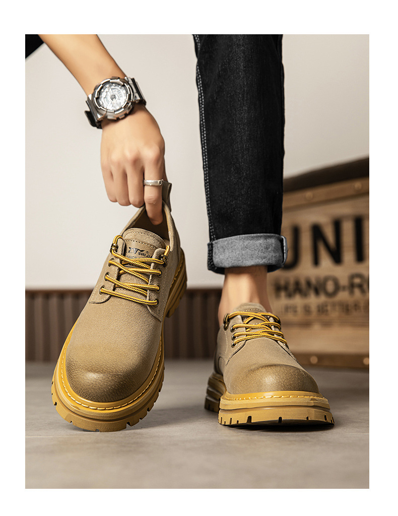 Men's Casual Leather Martin Boots - Image 9