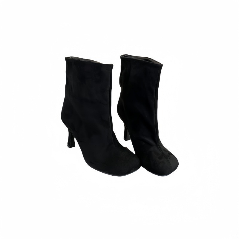Simple Graceful Round Toe High Heel Booties – Bild 5