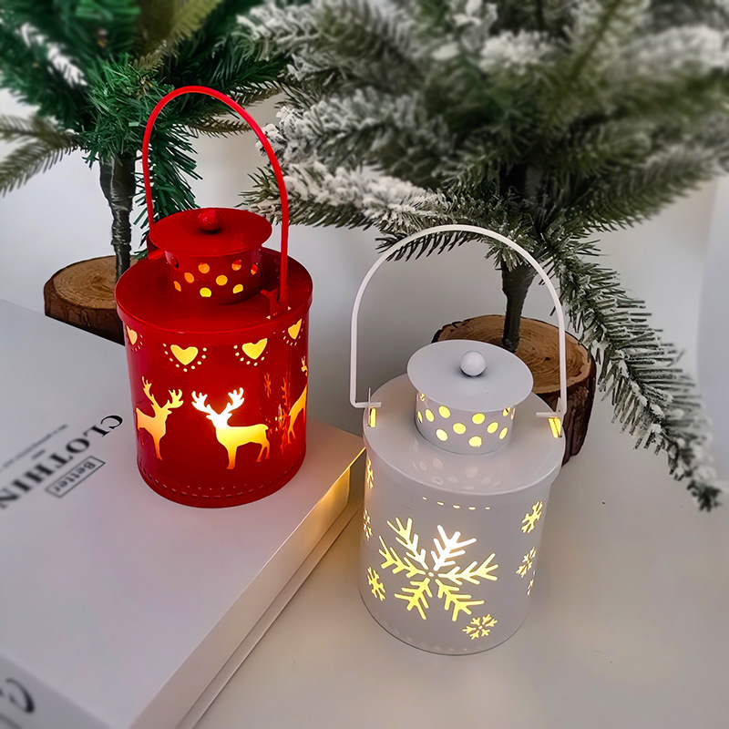 Christmas Candle Lights LED Small Lanterns Wind Lights Electronic Candles Nordic Style Creative Holiday Decoration Decorations — изображение 4