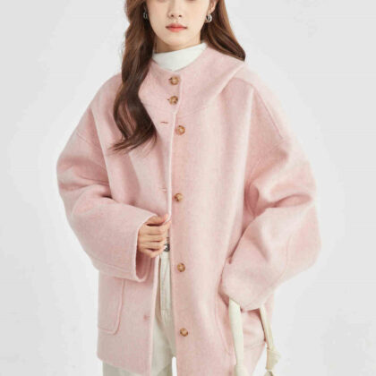 Cloak Winter Hooded Reversible Cashmere Coat