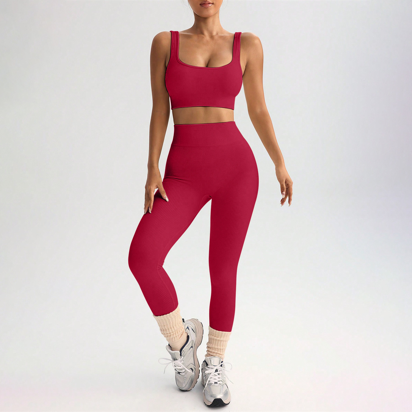 Quick-drying Yoga Clothes Suit Shockproof Sports Bra Yoga Pants - Image 6