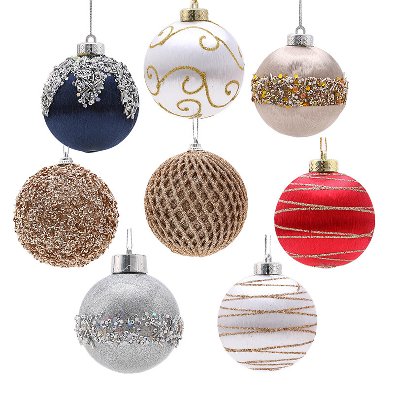 Christmas Decorations Foam Painted Silk Ball Christmas Tree Pendant – Bild 4