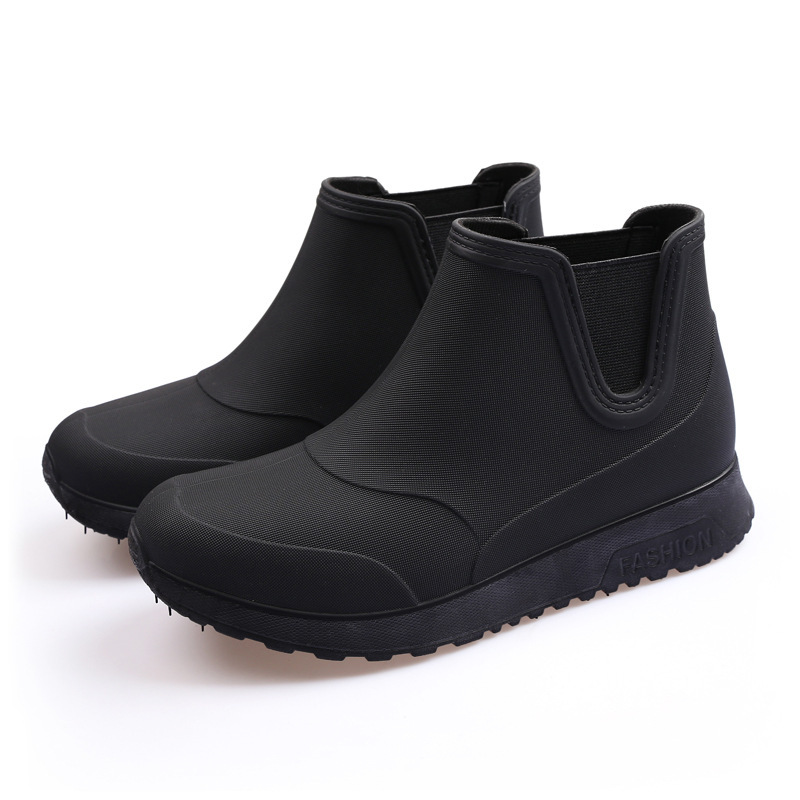 Men's Fashionable Waterproof Non-slip Outdoor Soft Rubber Sole Rain Boots - Image 6