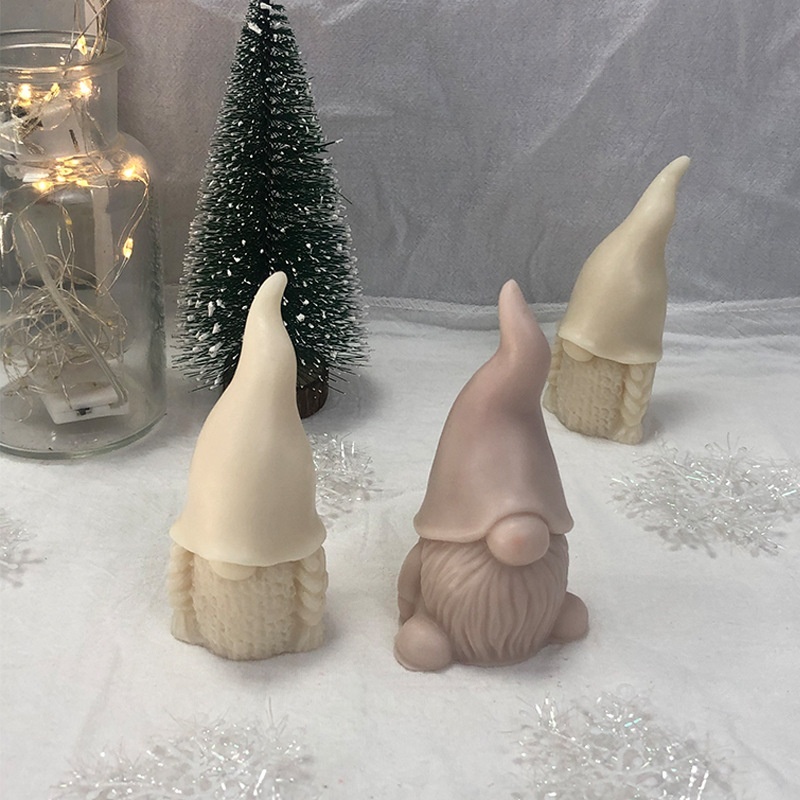 3D Faceless Santa Claus Aromatherapy Candle Silicone Mold Diy Diffuse Plaster Decoration Christmas Candle Mould - Image 4