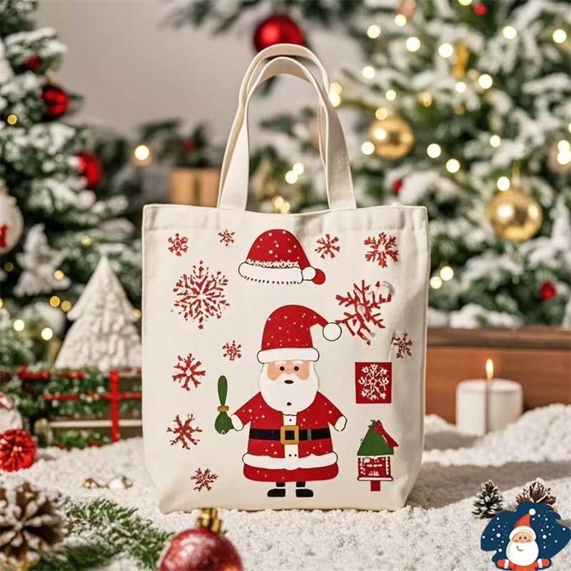 Santa Claus Gift Christmas Eve Portable Canvas Bag — изображение 2