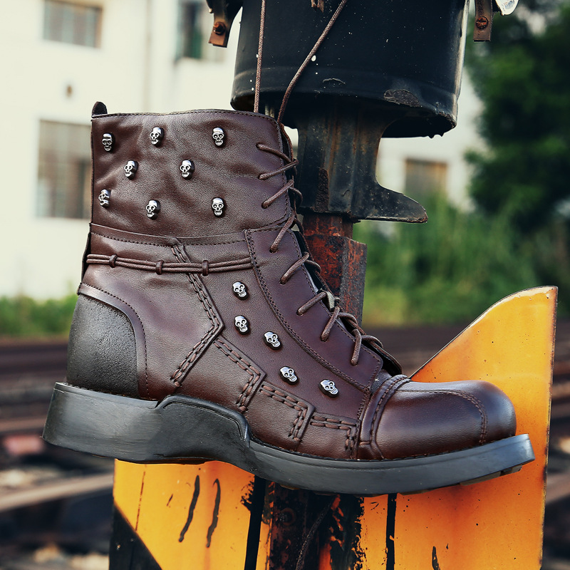 British Personalized Punk Martin Boots Men — изображение 2