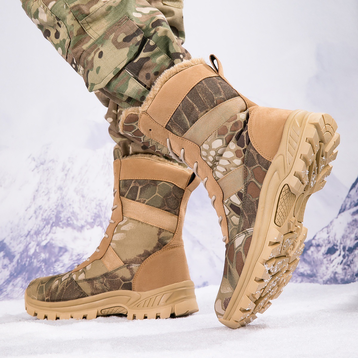 Winter Plush Thermal Cotton Boots Outdoor - Image 3